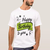 VerjaardagswensenMannen basic T-shirt (Voorkant)