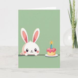 Verjaardagswenskaart met cake kaart
