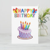 verjaardagswenskaarten bedankkaart (Staand voorkant)