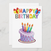 verjaardagswenskaarten bedankkaart (Voorkant / Achterkant)