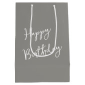 Verjaardagswijn die in een smartphone stroomt medium cadeauzakje (Achterkant)