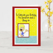 Verjaardagswijsheid Kaart (Gele Bloem)