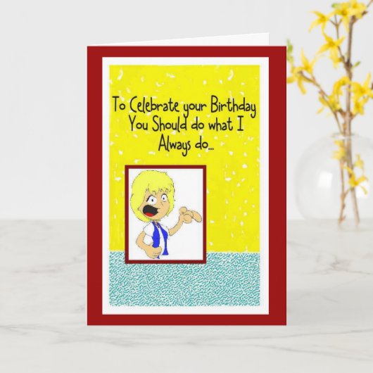 Verjaardagswijsheid Kaart (Gele Bloem)