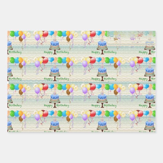 verjaardagswikkelpapier inpakpapier vel (Voorkant 2)