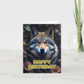 verjaardagswolf bedankkaart (Voorkant)