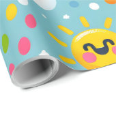 Verjaardagswolken regenen Confetti met lachende zo Cadeaupapier (Rol Hoek)