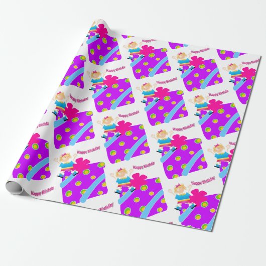 Verjaardagswrap Papier FUN (Uitgerold)