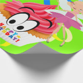 Verjaardagswrapspapierfeeconfetti Cadeaupapier (Hoek)