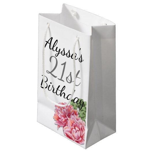 verjaardagszak klein cadeauzakje (Voorkant Gekanteld)