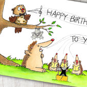 Verjaardagszangers Briefkaart