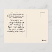 Verjaardagszegen Bijbelvers Gebed Christelijk Briefkaart (Achterkant)