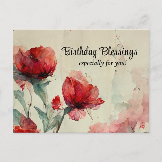 Verjaardagszegen Bijbelvers Gebed Christelijk Briefkaart (Voorkant)