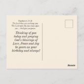 Verjaardagszegen Bijbelvers Gebed Christen Briefkaart (Achterkant)