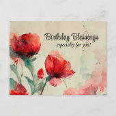 Verjaardagszegen Bijbelvers Gebed Christen Briefkaart (Voorkant)