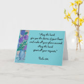 Verjaardagszegen Kaart (Gele Bloem)