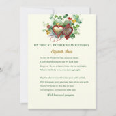 Verjaardagszegen St. Patrick's Day Shamrocks Kaart (Voorkant)