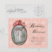 Verjaardagszegeningen Angel  geïnspireerd Briefkaart (Voorkant / Achterkant)