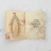 Verjaardagszegeningen Gezegende Maagd Maria Gebed  Kaart (Binnen)