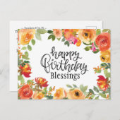 Verjaardagszegeningen Numeri 6:24-26 Bloementuin Briefkaart (Voorkant / Achterkant)
