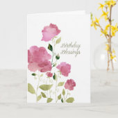 Verjaardagszegeningen, pioenen kaart (Gele Bloem)