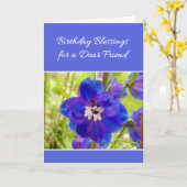 Verjaardagszegeningen voor een goede vriend kaart (Gele Bloem)