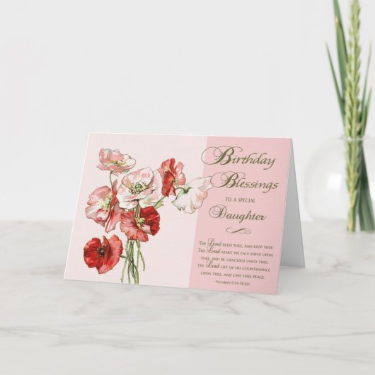 Verjaardagszegeningen voor een speciale dochter kaart (Voorkant)