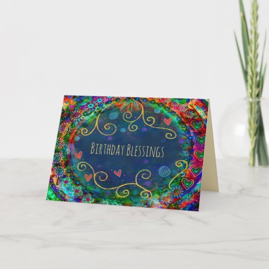 Verjaardagszegeningen Whimsical Vrolijke Meisjesac Kaart (Voorkant)