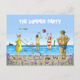 Verjaardagszomerfeest op het strand feestdagenkaart