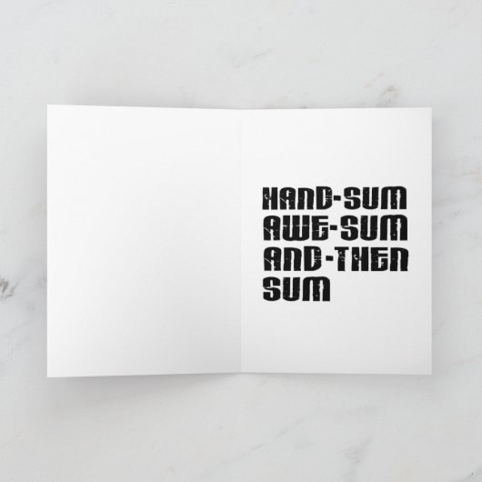 verjaardagszoon bij wet bedankkaart (Binnen)