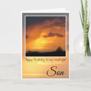 Verjaardagszoon, felle zon achter Stormen wolken Kaart