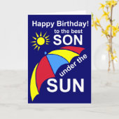 verjaardagszoon kaart (Gele Bloem)