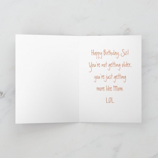 Verjaardagszus Kaart (Binnen)