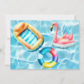 Verjaardagszwembadfeestje en BBQ Kaart (Achterkant)