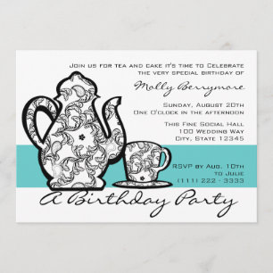 Verjaardagthee met veranderbare kleur kaart