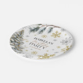 Verjaardagwinter Papieren Bordje (Gekanteld)