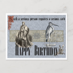 VERJAARDE SERIEUZE! VERJAARDAGSKAART BRIEFKAART