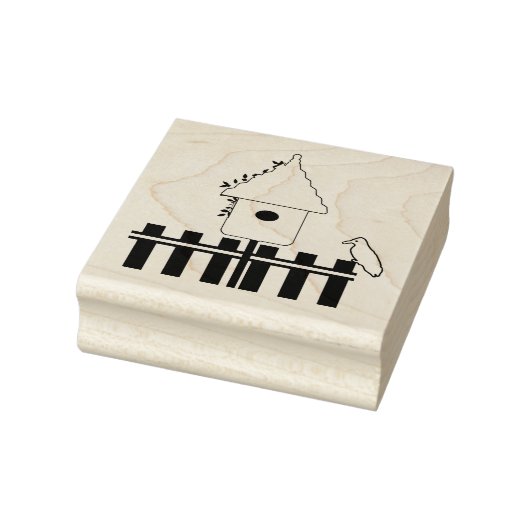Verjaardenhuis met kunststempel van Picket Fence W Rubberstempel (Stempel)