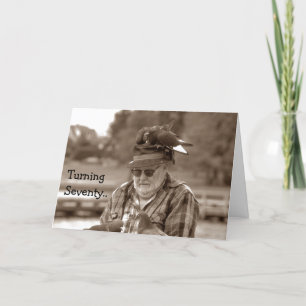 Verjaardenkaartje met 70 omdraaien Het is niet zo  Kaart