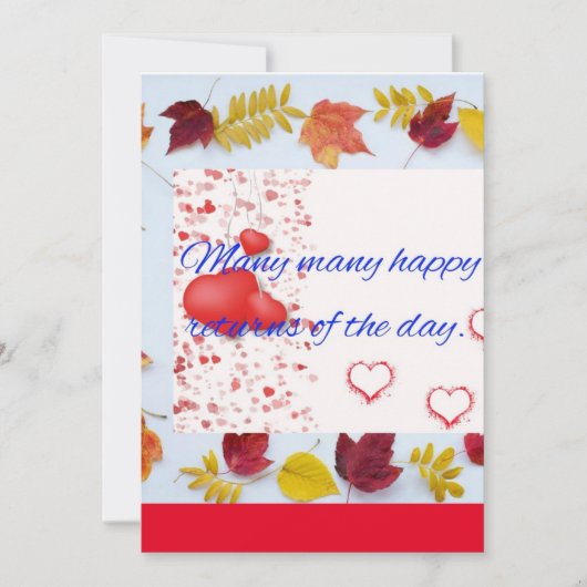 Verjaarkaart. (Voorkant)