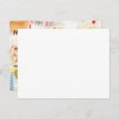 Verjaarkaart met cupcake-afbeelding en beste wense briefkaart (Voorkant / Achterkant)