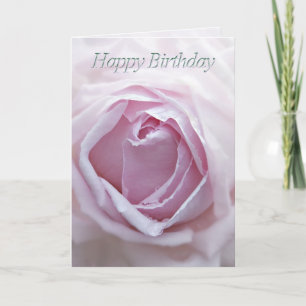 Verjaarkaart met roze roze roze roos kaart