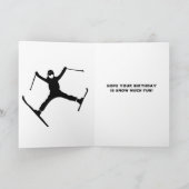 Verjaarkaart voor gepersonaliseerde skitrucs voor  kaart (Binnen)