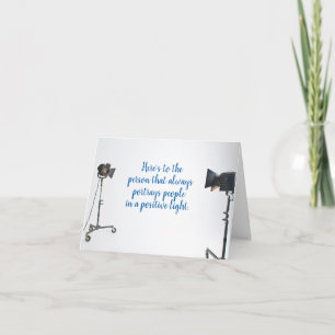 Verjaarkaart voor positieve lichtfotograaf kaart