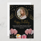 Verjaarkaarten voor de gelukkigste persoon ter wer feestdagenkaart (Voorkant / Achterkant)