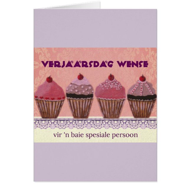 Verjaars dagwense vir n spesiale persoon (Voorkant)
