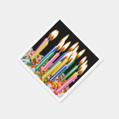 Verjaarskaarsen op de Cake Servet (Hoek)