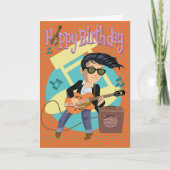 Verjaarskaart 50ties rock & roll kaart (Voorkant)