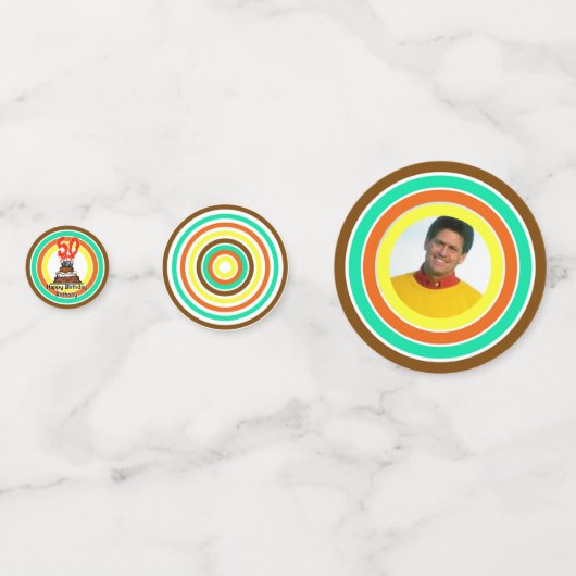 Verjaarskook in brand met 50 kaarsen confetti (Achterkanten)