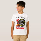 Verjaarwagens 10, Racing Birthday Tiende T-shirt (Voorkant volledig)