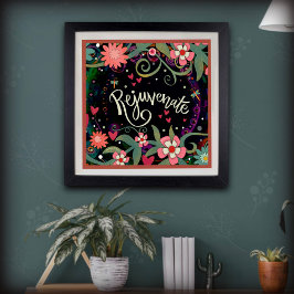 Verjong bloemig inspirerend poster